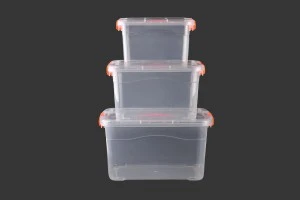 Boîte de rangement en plastique transparente - 410 x 290 x 220-5