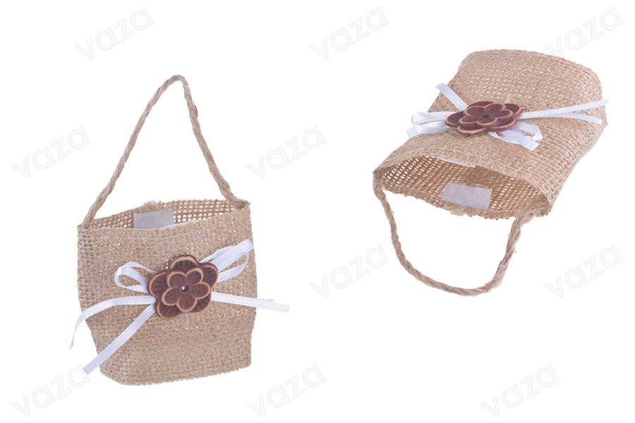 Handgemachte Säckchen für Gastgeschenke  62x44x70mm - 12 Stücke-produktbild