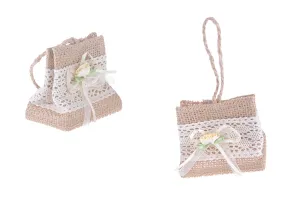 Handgemachte Säckchen für Gastgeschenke 74x44x67mm -12 Stücke-1