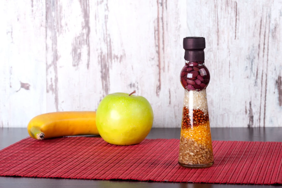 100ml Kitchen grain seeds decoration glass bottle in size 45x160