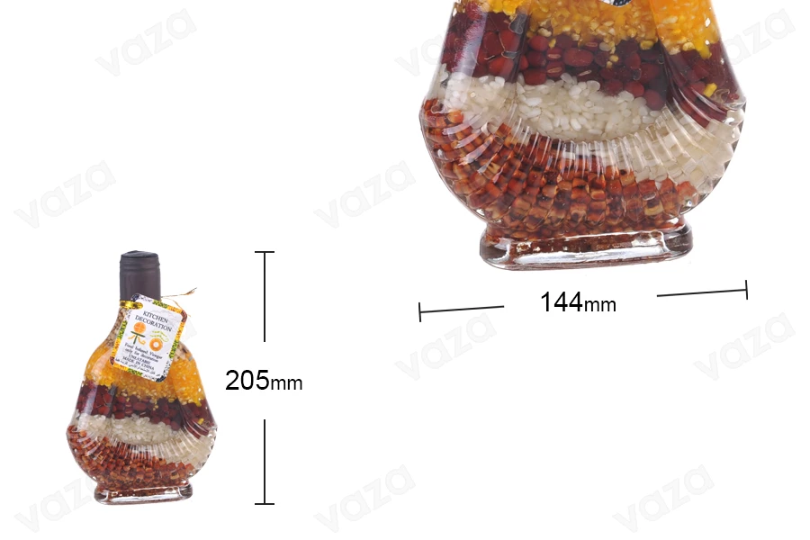 Glasflasche mit verschiedenen Früchten für die Dekoration der Küche-130ml Glasflasche mit verschiedenen Früchten für die Dekoration der Küche-130ml-bildabmessungen