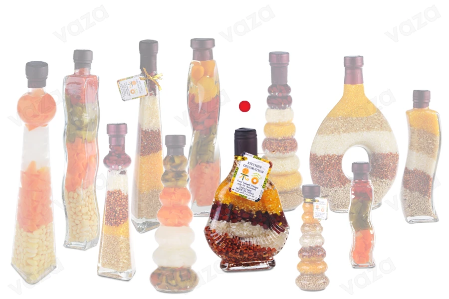 Glasflasche mit verschiedenen Früchten für die Dekoration der Küche-130ml Glasflasche mit verschiedenen Früchten für die Dekoration der Küche-130ml-