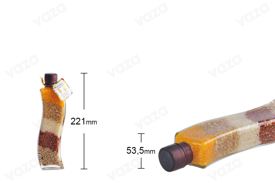 Glasflasche mit verschiedenen Früchten für die Dekoration der Küche-180 ml Glasflasche mit verschiedenen Früchten für die Dekoration der Küche-180 ml-