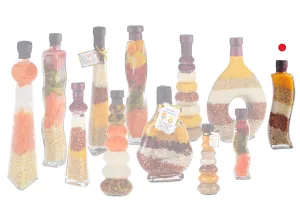 Bottiglia di vetro con vari frutti per decorare la cucina - 180 ml.-5