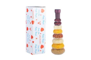Bottiglia di vetro con vari frutti per decorare la cucina - 380 ml.-4