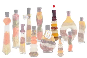 Bottiglia di vetro con vari frutti per decorare la cucina - 380 ml.-3