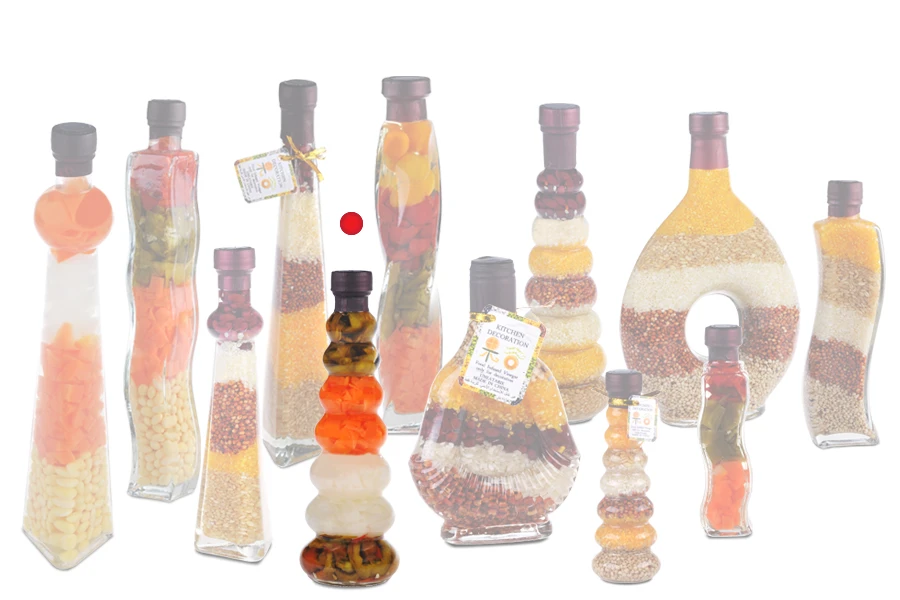 270ml Kitchen fruit veg decoration glass bottle