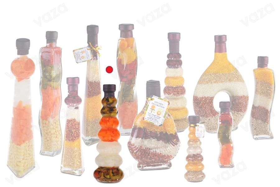 Glasflasche mit Gemüse für die Dekoration der Küche-270 ml Glasflasche mit Gemüse für die Dekoration der Küche-270 ml-bildgruppe