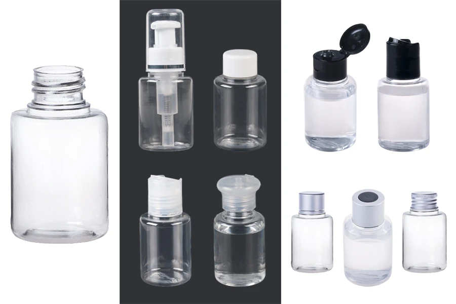 Μπουκαλάκι PET 65 ml διάφανο με στόμιο PP 24
