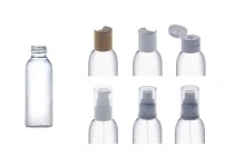 Μπουκάλι PET 55 ml διάφανο για κρέμες / έλαια / σαμπουάν PP 20
