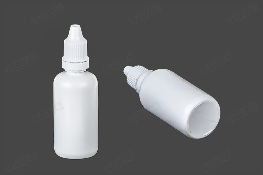 Flacon en plastique de 50 ml avec bec verseur pour les gouttes Flacon en plastique de 50 ml avec bec verseur pour les gouttes-photo_groupe