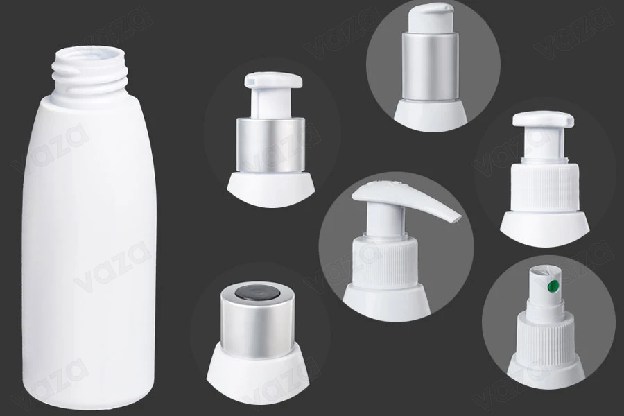 Μπουκάλι λευκό πλαστικό 100 ml PP 24-εικόνα_προϊοντική