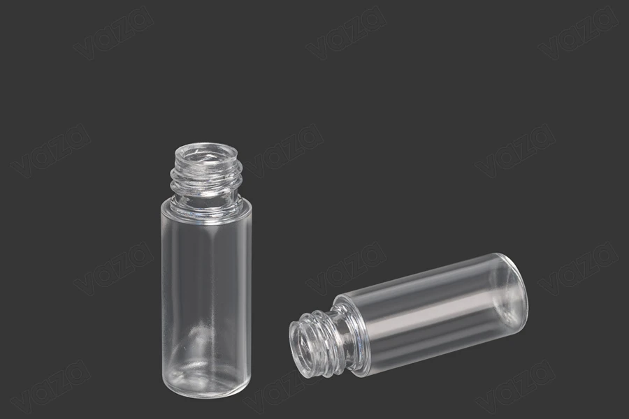 Bottiglia in plastica trasparente da 15 ml con beccuccio in PP 18.-