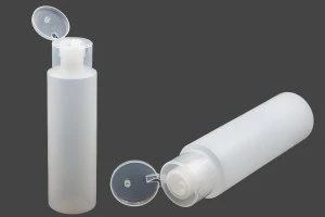 Flacon plastique translucide de 500 ml avec couvercle à charnière pour shampooing et lotion-2