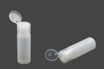 Flacon plastique translucide de 100 ml avec couvercle à charnière pour shampooing et lotion Flacon plastique translucide de 100 ml avec couvercle à charnière pour shampooing et lotion