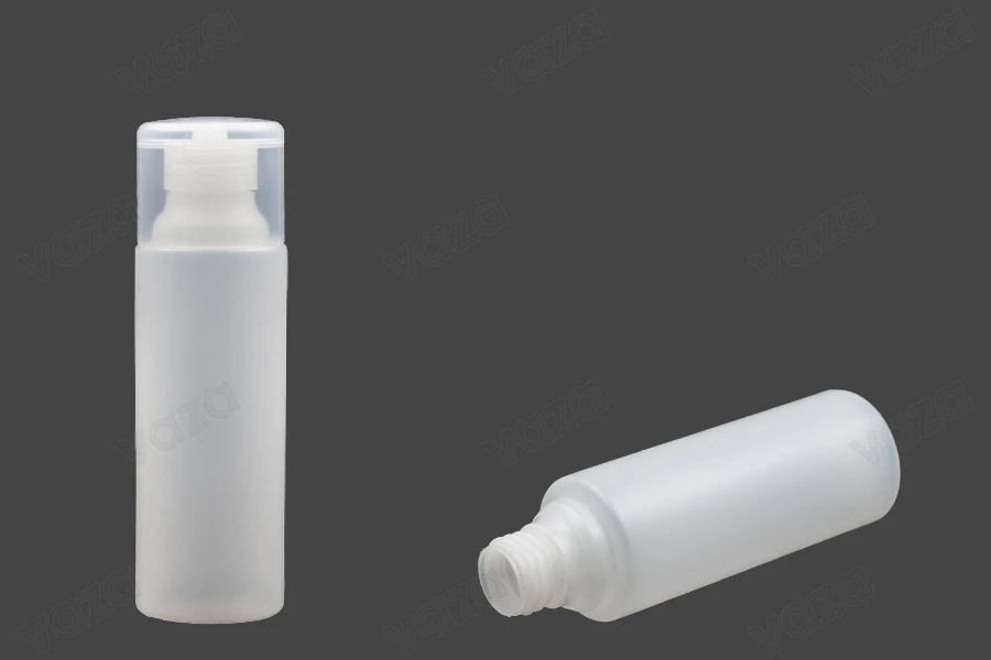 Μπουκάλι πλαστικό 250 ml με καπάκι flip top για σαμπουάν και λοσιόν Μπουκάλι πλαστικό 250 ml με καπάκι flip top για σαμπουάν και λοσιόν-