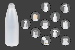 Translucent 200 ml plastic bottle PP24