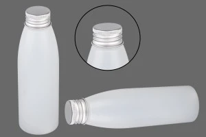 Bottiglia di plastica   semitrasparente da 200ml PP24-14