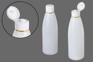 Bottiglia di plastica   semitrasparente da 200ml PP24-9