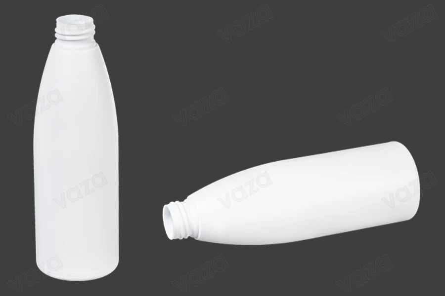 Flacon en plastique blanc de 200 ml PP 24-photo_dimensions