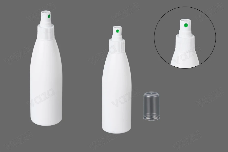 Flacon en plastique blanc de 200 ml PP 24-photo_groupe