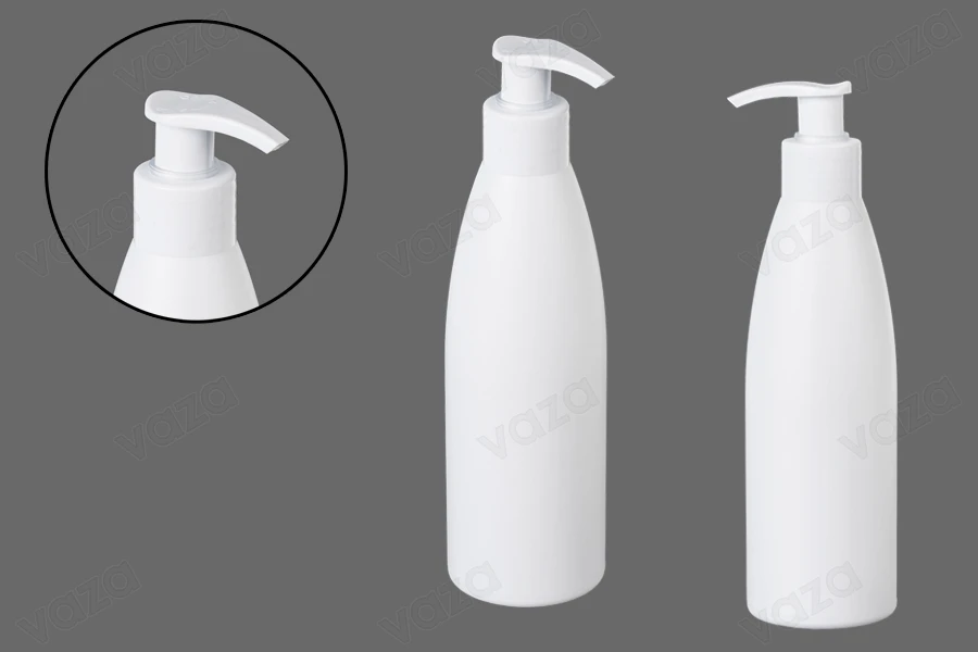 Flacon en plastique blanc de 200 ml PP 24-photo_groupe