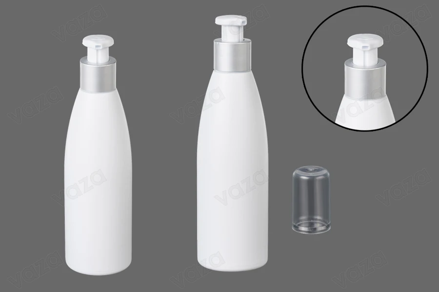 Flacon en plastique blanc de 200 ml PP 24-photo_groupe
