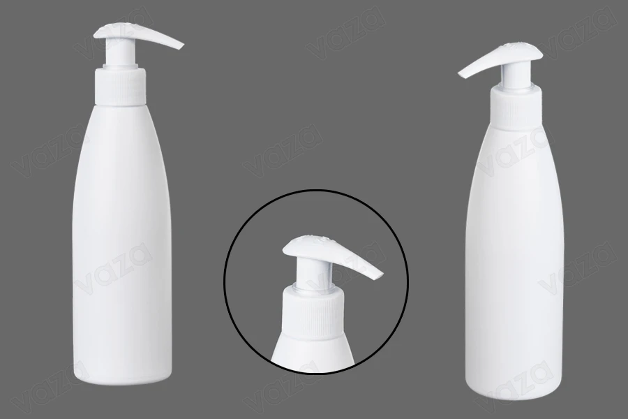 Flacon en plastique blanc de 200 ml PP 24-photo_groupe