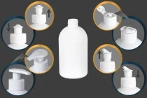 Μπουκάλι λευκό πλαστικό 500 ml με PP 28 Μπουκάλι λευκό πλαστικό 500 ml με PP 28
