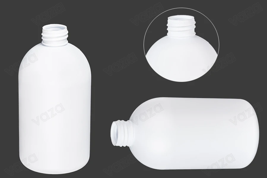Bottiglia di plastica bianca da 500 ml PP24 Bottiglia di plastica bianca da 500 ml PP24-εικόνα_διαστάσεις