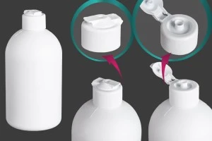 Flacon en plastique blanc de 500 ml avec PP 28-4