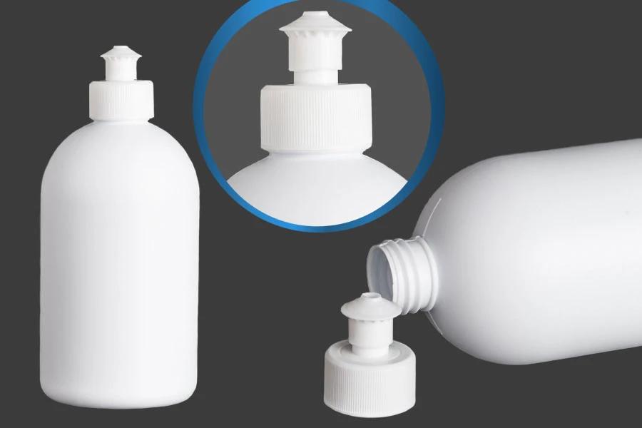 Μπουκάλι λευκό πλαστικό 500 ml με PP 28 Μπουκάλι λευκό πλαστικό 500 ml με PP 28