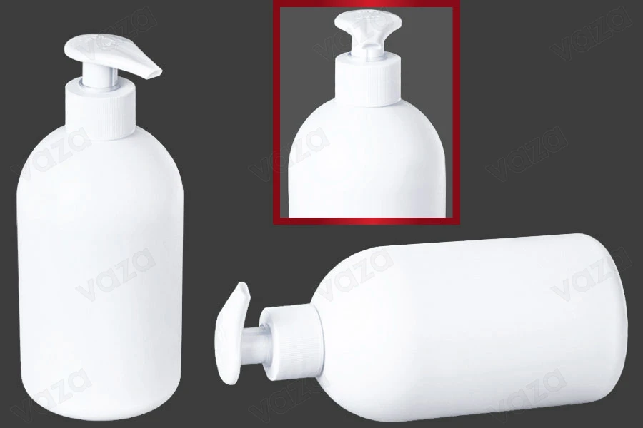 Bottiglia di plastica bianca da 500 ml PP24 Bottiglia di plastica bianca da 500 ml PP24-εικόνα_σύνθεση