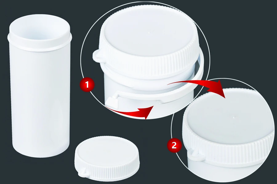 Μπουκαλάκι ευρύστομο με κουμπωτό καπάκι 75 ml - 100 τμχ