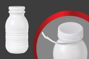 White 250ml plastic dairy or juice bottle in size 63x124mm-5
