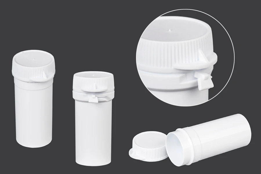 Barattolo a forma di tubo con tappo a scatto 20 ml - 100 pz Barattolo a forma di tubo con tappo a scatto 20 ml - 100 pz
