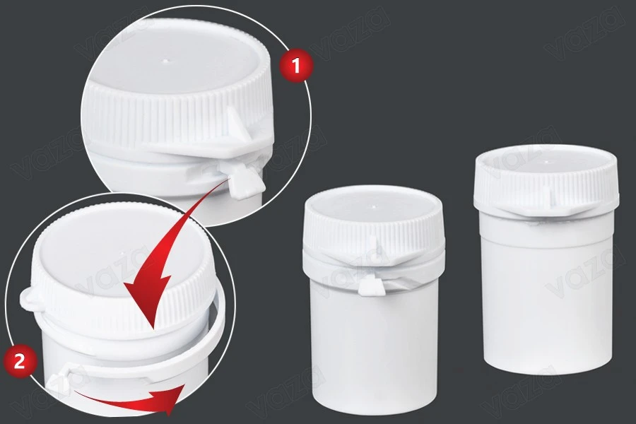 Flacone tubo con tappo a scatto 20 ml per pillole - 100 pz-εικόνα_προϊοντική