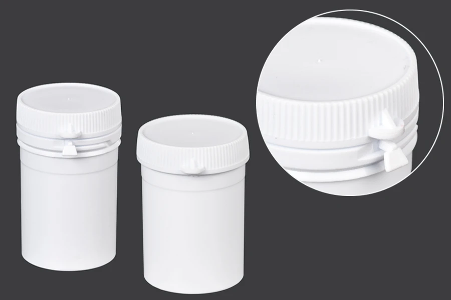Tubenglas mit Schnappverschluss 50 ml für Tabletten - 100 Stk Tubenglas mit Schnappverschluss 50 ml für Tabletten - 100 Stk