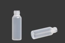 Flacon plastique translucide de 20 ml avec bec verseur PP 18 Flacon plastique translucide de 20 ml avec bec verseur PP 18