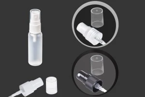 Flacon plastique translucide de 20 ml avec bec verseur PP 18-8