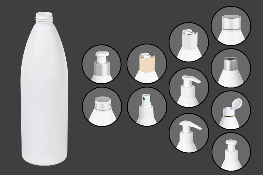 Weiße Kunststoffflasche 500 ml PP 24 Weiße Kunststoffflasche 500 ml PP 24