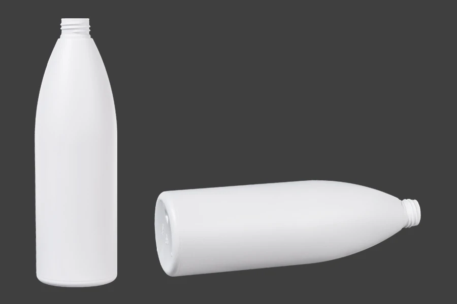 Weiße Kunststoffflasche 500 ml PP 24 Weiße Kunststoffflasche 500 ml PP 24