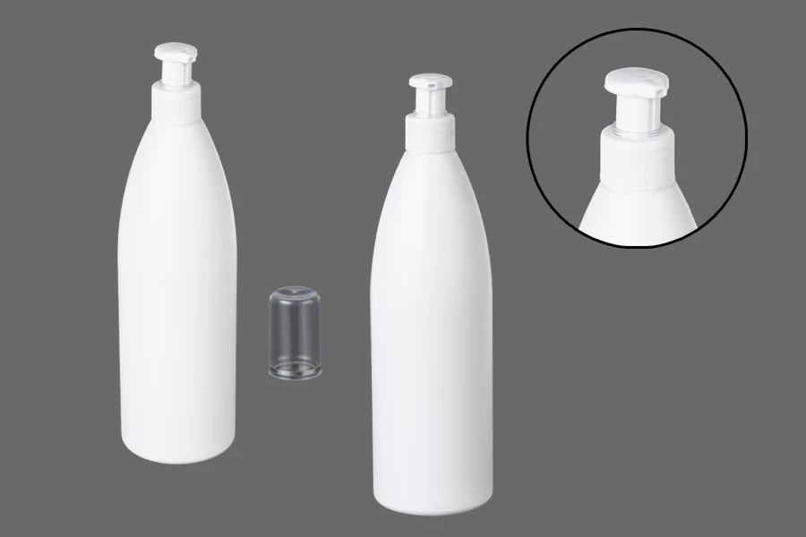 Weiße Kunststoffflasche 500 ml PP 24 Weiße Kunststoffflasche 500 ml PP 24