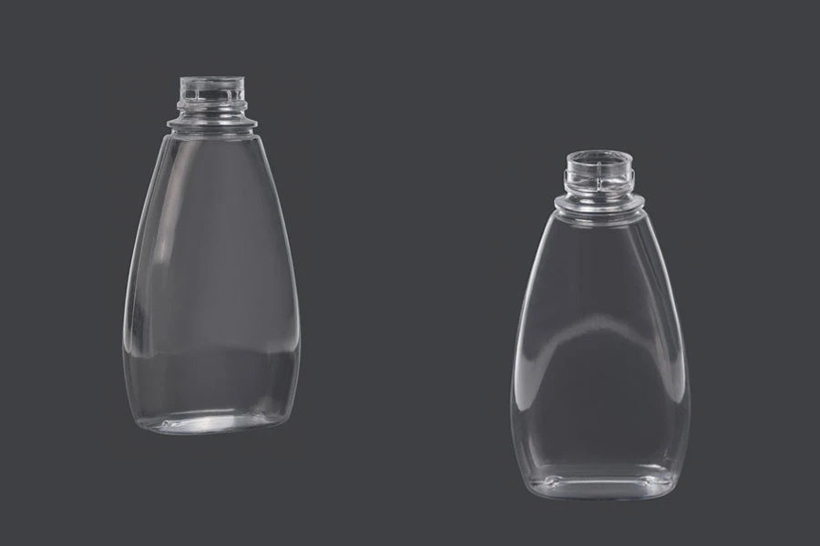 Μπουκάλι πλαστικό διάφανο 350 ml για κέτσαπ, μουστάρδα, μέλι