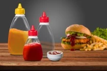 Μπουκάλι πλαστικό διάφανο 350 ml για κέτσαπ, μουστάρδα, μέλι