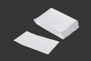 White paper bag in size 160x50x300 without a window - suitablfe for greasy food - 100 pcs-1
