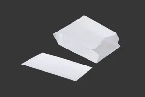 Sac en papier blanc 160 x 80 x 280 sans fenêtre - convient pour les aliments gras - 100 pcs-1