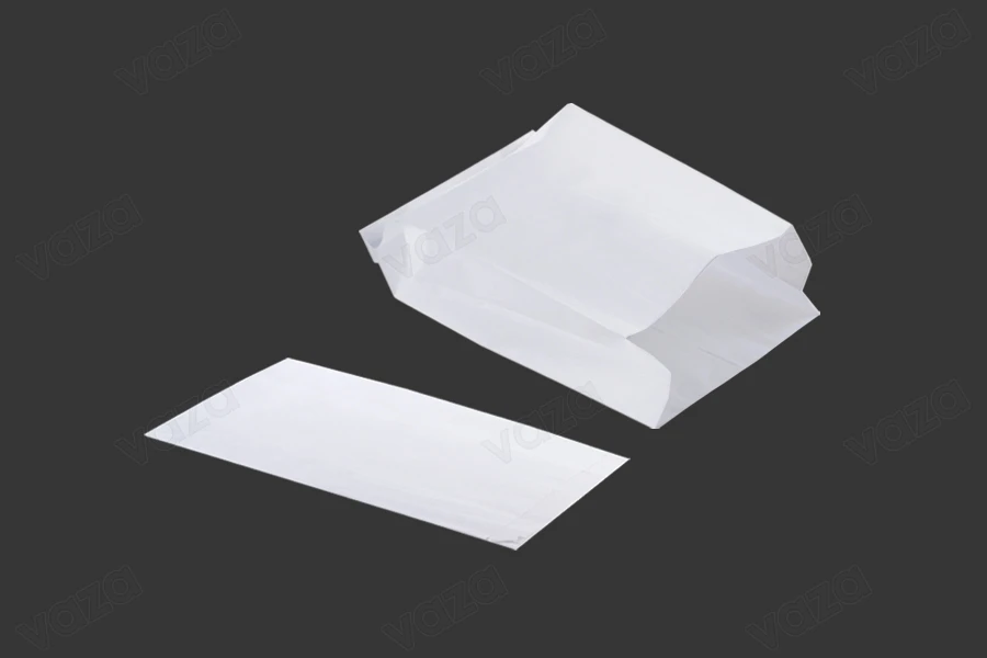 Flachbeutel weiß 160x80x280 ohne Sichtfenster- geeignet für fetthaltige Produkte-100 Stk Flachbeutel weiß 160x80x280 ohne Sichtfenster- geeignet für fetthaltige Produkte-100 Stk-produktbild