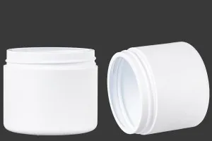 Petit pot en plastique de 500ml blanc ou transparent sans couvercle-1