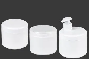 Petit pot en plastique de 500ml blanc ou transparent sans couvercle-3